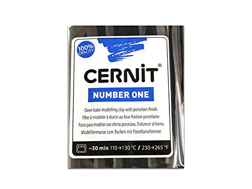 Cernit Modelliermasse Polymer Clay Nummer 1 - schwarz