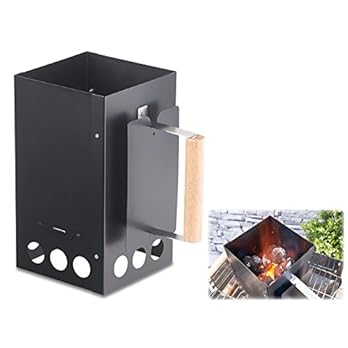Infactory Kohleanznder Grill Anzndkamin Fr Kohle Und Briketts Schwarz Grillkohleanznder