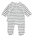Steiff Unisex Baby 0002848 1/1 Sleeves Striped Romper, Steiff Softgrey Melange, 0-3 Months (Manufacturer Size:56)