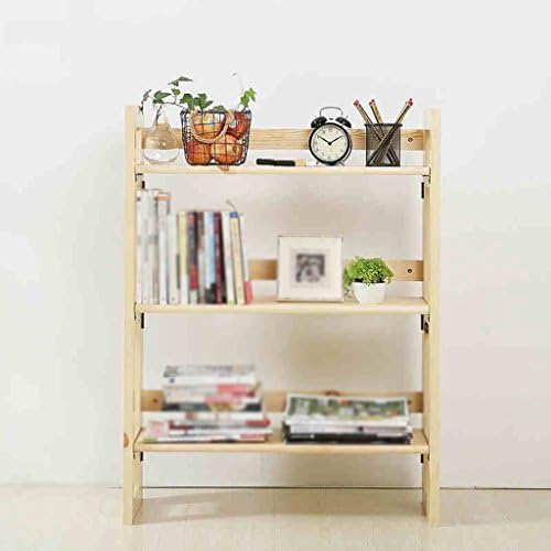 LYYZWJ ZHDC® Rack, Solid wood bookshelf simple fold bookcase Shelf Display stands Pine Shoe rack Storage rack Strong bearing capacity