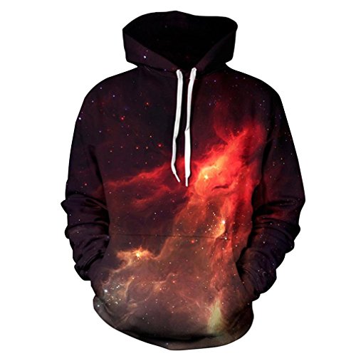 3D Sweatshirts Men/Women Hoodies with Hat Print Stars Nebula Autumn Winter Loose Thin Hooded Hoody Tops