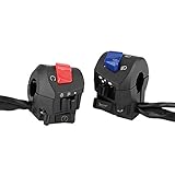 ☆ Función múltiple: El interruptor del faro izquierdo del manillar de la motocicleta de 22 mm se puede usar con la función de control de señal de giro, interruptor de bocina, interruptor de luz alta / baja y botón de luz de paso. El interruptor derecho del manillar de la motocicleta puede controlar el encendido / apagado del faro.