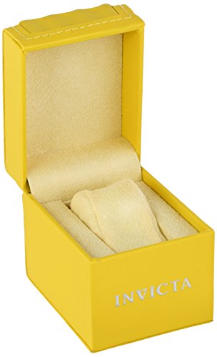 Invicta Men's Mechanical Watch with Rose Gold Dial Analogue Display and Black PU Strap 1090