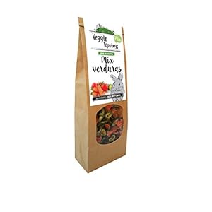 Veggie Toppings Complemento alimenticio Conejos, cobayas, Chinchillas y Pequeños roedores Mix de Verduras 125GR