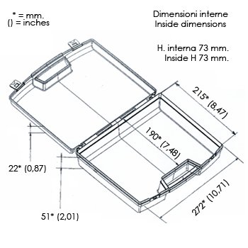 Kunststoffkoffer leer in transparent, stapelbar, Außenmaß: 280x240x76 mm - 4