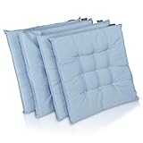 diMio Stuhlkissen 40x40 x 3,3cm 6er Pack in Himmelblau - Schicke Landhaus Sitzkissen, weich gepolstert (15 Farben zur Auswahl) diMio Stuhlkissen 40x40 x 3,3cm 6er Pack in Himmelblau - Schicke Landhaus Sitzkissen, weich gepolstert (15 Farben zur Auswahl)