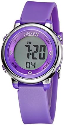 WoMen's OHSEN Candy Color World-time Outdoor Sports Simple Children Waterproof LED Electronic Watch