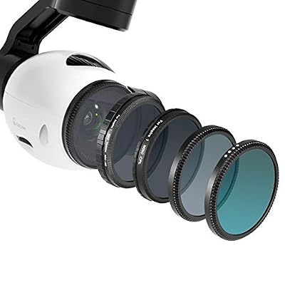 Neewer® pour DJI Inspire 1 Multi-enduit 4 Pièces Filtres Kit Comprend: Ultra Violet Filtre (UV) + Circulaire Polarisant Filtre (CPL) + Filtres de Densité Neutre (ND16) + Fader ND Filtre Réglable ND2-ND400
