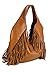 Produktbild Belli® "Bellissima B ital. Nappaleder Shopper Fransen Beuteltasche Cognac - 34x23(mittig) x17 cm (B x H x T)