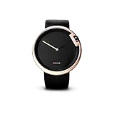 Armbanduhr STRYVE Watch Dark, Minimalistische Uhr, Schlichte Uhr, Designer Armband Uhr, Rose, schwarz