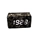 Produktbild Cyond Cuboid Wood Wecker/Marble Line Clock/Alarm/LED-Anzeige/Voice Timer/Digitale Anzeige/Sleep Timer/Arbeitstag-Einstellungen/Dekoration/Kreativer Wecker (Schwarz)