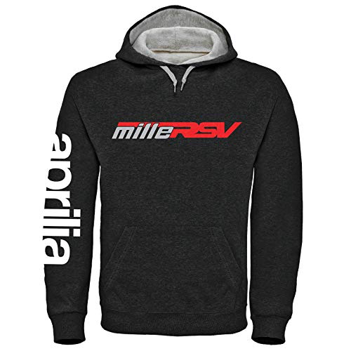 DPX-1 Aprilia Mille RSV Sudadera con Capucha/con Capucha Top (S-3 X L) fábrica Racing RSV4 Tuono Negro Negro XXXL