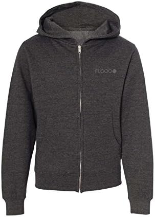 Fugoo Apparel Men's Go Anywhere Bear Print Sweatshirt - Charcoal Heather, X-Large - Hooded Long Sleeves, Cotton