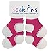 Sock Ons Clever Little Things That Keep Baby Socks On! - 6-12 Months - TWIN PACKS (2 pack) - Fuchsia x 2