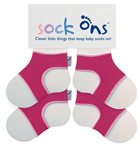 Sock Ons Clever Little Things That Keep Baby Socks On! - 6-12 Months - TWIN PACKS (2 pack) - Fuchsia x 2