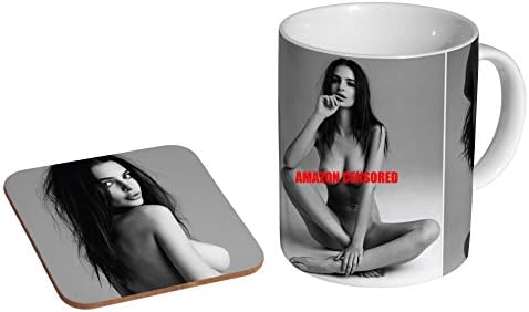 Emily Ratajkowski Emrata Body Ceramic Coffee MUG + Coaster Gift Set …