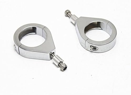 SL Chrome Turn Signal Clamps for Harley Softail Relocation Mount Bracket 41mm Fork