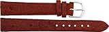 Armbanduhr lederarmband in Rot Polyurethan - 14mm - - Schnalle in Silber Edelstahl - B14RedItr68S