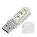 Produktbild Liliy Portable Keychain USB Power 3 LED Weiß Nachtlicht U Disk Form Lampenabdeckung