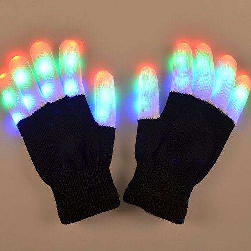 Colorful and 7 Mode LED Rave Flashing Light Glow Finger Gloves for Clubs,Festivals,Christmas,Running,Cycling,Sports,from Namsan