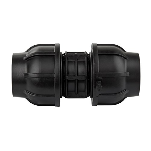 Stabilo-Sanitaer PE Rohr Verschraubung 32 x 32 mm Kupplung Muffe Klemmverbinder Klemmverschraubung Fitting Verbinder - 2