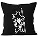 Produktbild MoonWorks Kissenbezug Son Goku Child Super Saiyajin Dragonball Z Kissen-Hülle Deko-Kissen 40x40 Baumwolle Schwarz Pullover