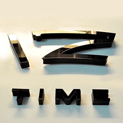 Schwarze Riesen Designer Wanduhr Wohnzimmer Dekoration Wandtatoo XXL 3D aus Acryl - 5
