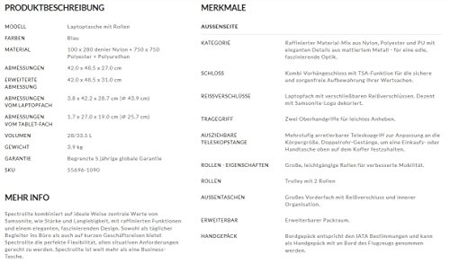 Samsonite Spectrolite Rolling Tote 17 3  Erweiterbar 28 Liters Schwarz