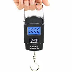 Zelenor Digital 50 Kg Portable Metal Hook Type Weighing Scale (Black)