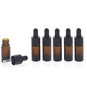 Kosmetex Extra kleine Pipettenflasche 5ml, Mini Braunglas ...