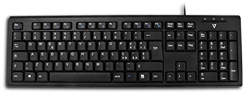 V7 CKU100IT Combo Tastatur und Maus (Italienisch, IT, Italian, USB, Media-Hot-Keys) schwarz - 7