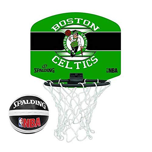 Spalding Mini panier de basketball au logo d'une équipe de la NBA Boston Celtics Taille unique