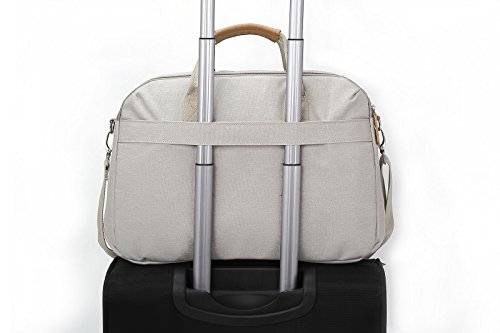 deleyCON Notebook-Tasche bis 15 6    Zoll  39 6cm  Laptop Notebook Netbook Macbook Tragetasche Schultertasche Schutztasche Leinengewebe Hellgrau