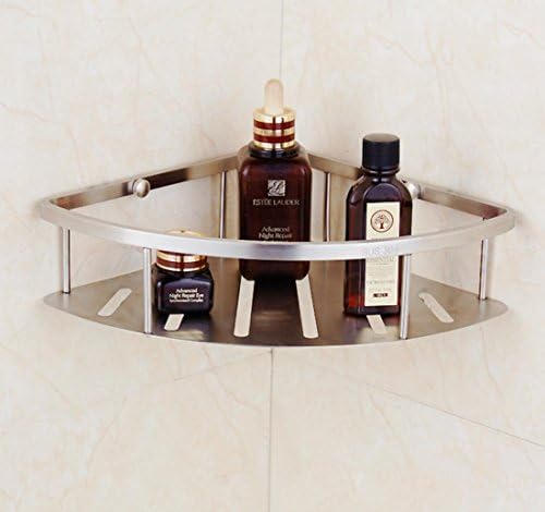 JIXIA Shelves Stainless steel thickening bathroom shelves bathroom triangle basket bathroom corner shelf , 1
