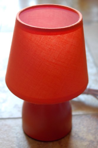 Preisvergleich Produktbild Touchlampe Tischlampe mit Textilschirm (orange)