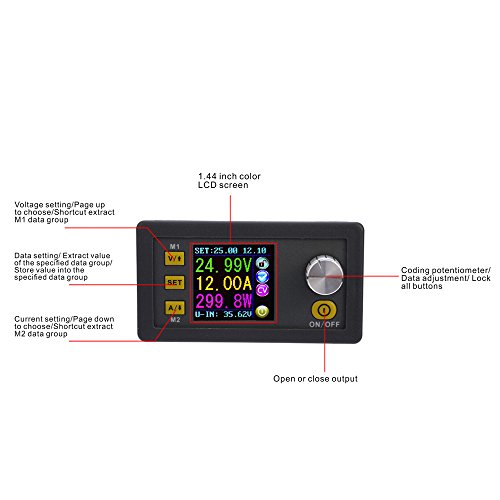 KKmoon LCD Digital Programmierbare Konstantspannung Aktuelle Step-Down Power Supply Modul DC 0-32.00V/0-12.00A - 9