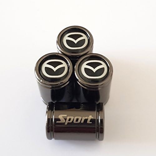 Racematic MAZDA SPORT Titanium Grey Premium Alloy Valve Dust Caps All Models