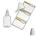 Produktbild ReiTrade 11 x 30ml LDPE Quetschflaschen + Etiketten + Fülltrichter mit Weise Deckel für Malerei Malarbeiten Acrylfarben Malfarben Airbrush-Zubehör