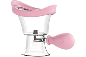 CAREOR Eye Wash Cup, Portable Reusable Eye Wash Cleaner Kit Silicon Manual Air Pressure Eye Cleaning Cup Tool Effective Eye Rinse Clean Dust Makeup Irritants (Pink)