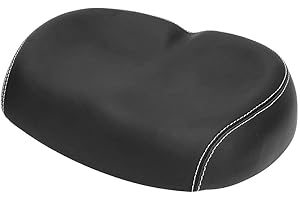 GANCON Ergonomic Noseless Bicycle Saddle,PU Leather Foam Widen Bike Seat Cushion,Comfortable Breathable Damping Soft Bicycle Seat Replacement