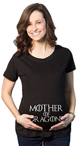 Maternity Mother of Dragons TV Show Pregnancy Tee for Ladies -L