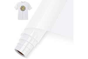 VOHESEA Klares Flexfolie für Sublimation - 30.5X152CM Matt Sublimation HTV Sublimation Plotterfolie Textil Sublimationsfolie für Helle Baumwollstoffe Sublimation, Abwaschbar, Hohe Übertragungsrate