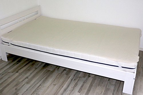 ZOLLNER® strapazierfähiger Matratzenmolton / Matratzenspannauflage / Matratzenschoner 100% Baumwolle, Größe ca. 140×200 cm, in weiteren Größen erhältlich, direkt vom Hotelwäschespezialisten, Serie „40137“ - 4
