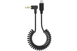 comica CVM-D-MI 3.5mm TRS to Ligntning Audio Adapter Cable for iphone Compatible all 3.5mm TRS audio output microphones (Male to Male)