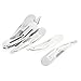 Mytoptrendz® Pack of 10 Large Silver Tone Metal Snap/ Snappy Hair Clips Slide Black Metal Sleepies