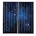 Produktbild RYQRP 3D Vorhang Blickdicht Planet Nachthimmel 2er Set Gardine Polyester mit Haken für Schlafzimmer Kinderzimmer Wohnzimmer Dekoration, 150 * 166cm