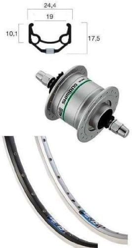 Packs Bicycle Bike Front with Hub Dynamo / Hohlkammerfelge Nirospeichen / Silver