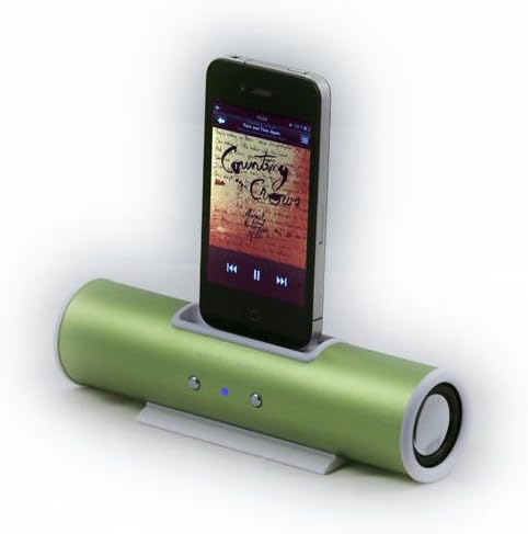 Tube Dock Speaker Docking Station For Apple iPhone's/iPod Touch - 30 Pin Dock (Green)