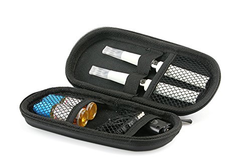 Aufbewahrungs-Etui Ego für E-Zigaretten und E-Shishas ideal als Tasche Hülle Bag Case zum Schutz oder für Liquids und Zubehör Schwarz