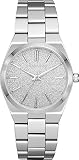 Michael Kors Damen-Armbanduhr Analog Quarz One Size, silberfarben, Silber